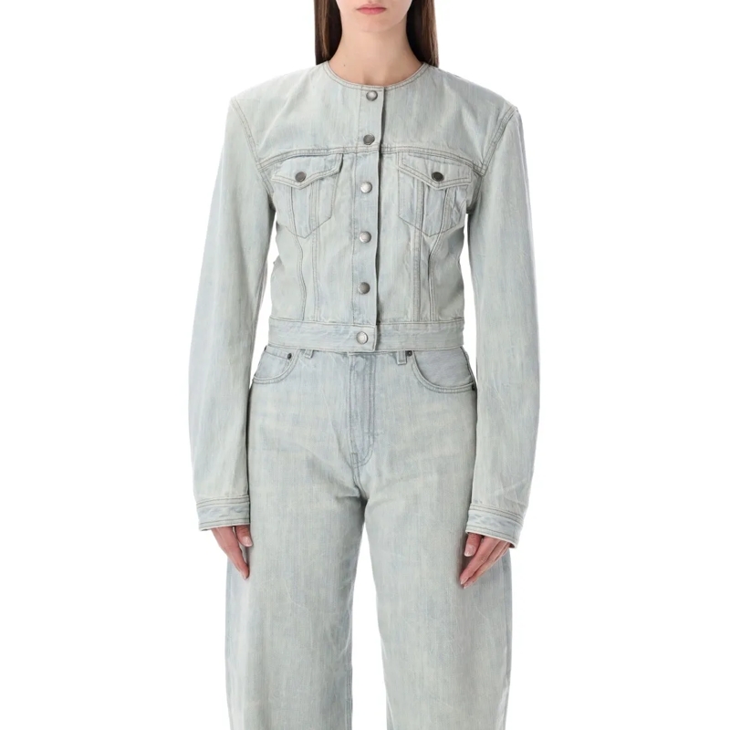 Haikure Jeansjacke Shirley Light-Wash Denim Jacket Blue