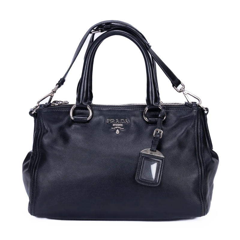 Prada Crossbody Bag Double Zip schwarz