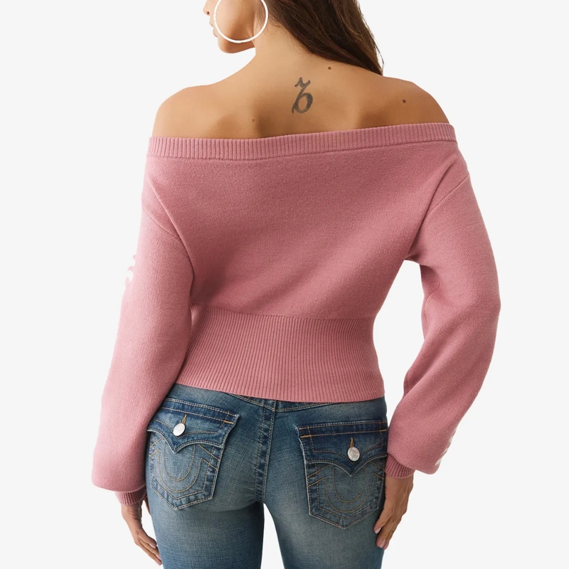 True Religion  Pullover Schulterfrei altrosa(Image 4)