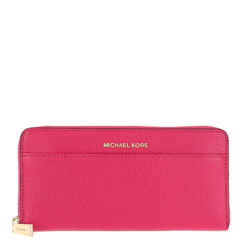MICHAEL Michael Kors Pocket Zip Around Continental Wallet Ultra Pink Continental Portemonnee