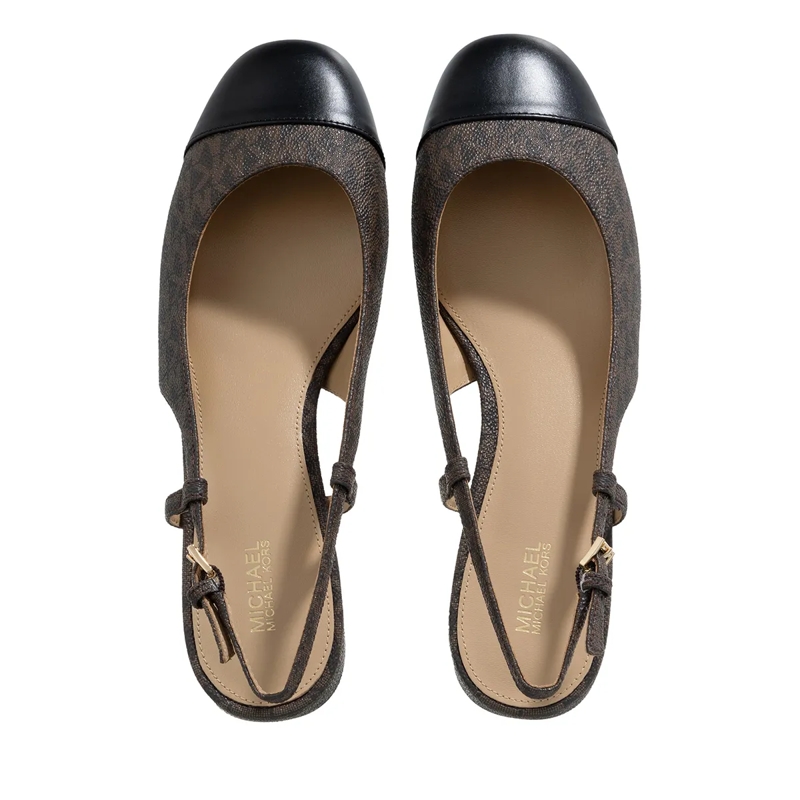 MICHAEL Michael Kors Ballerinas Perla Flex Sling Flat Blk/Brown(Image 6)