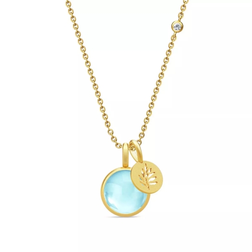 Julie Sandlau Prime Signature Necklace Gold/Sky Blue Lange Halskette