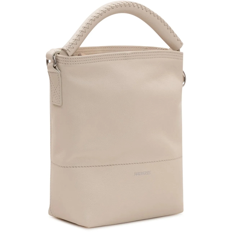 Burberry Schultertasche Borsa a Secchiello con Manico Singolo e Logo Front weiß(Image 3)