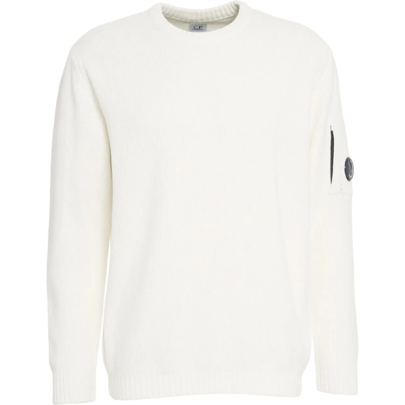 CP Company  Sweater with logo detail weiß
