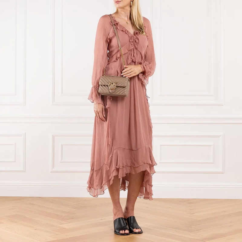 Pinko Minitasche Love One Mini Dc Biscotto Zenzero-Antique Gold(Image 4)