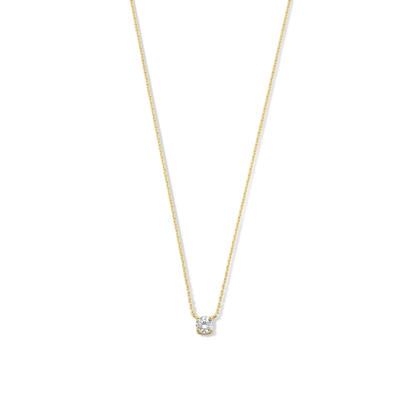 Isabel Bernard Collier moyen Le Marais Garance 14 Karat Necklace With Zirconia Gold