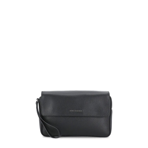 Orciani Sac à bandoulière Pebbled Leather Pochette Black