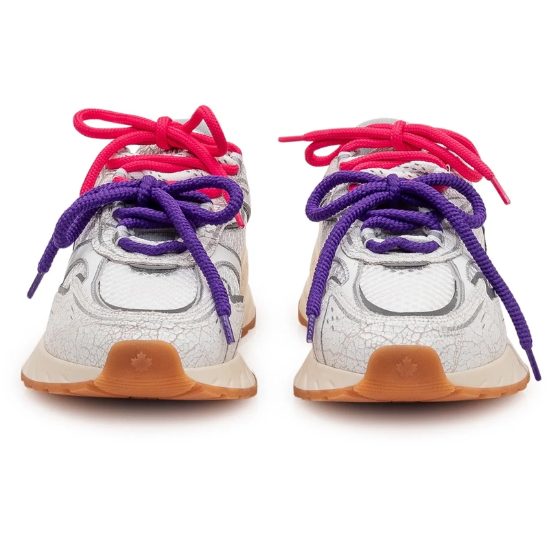 Dsquared2 Low-Top-Sneaker Sneakers dal design dinamico con lacci a contrasto grau(Image 2)