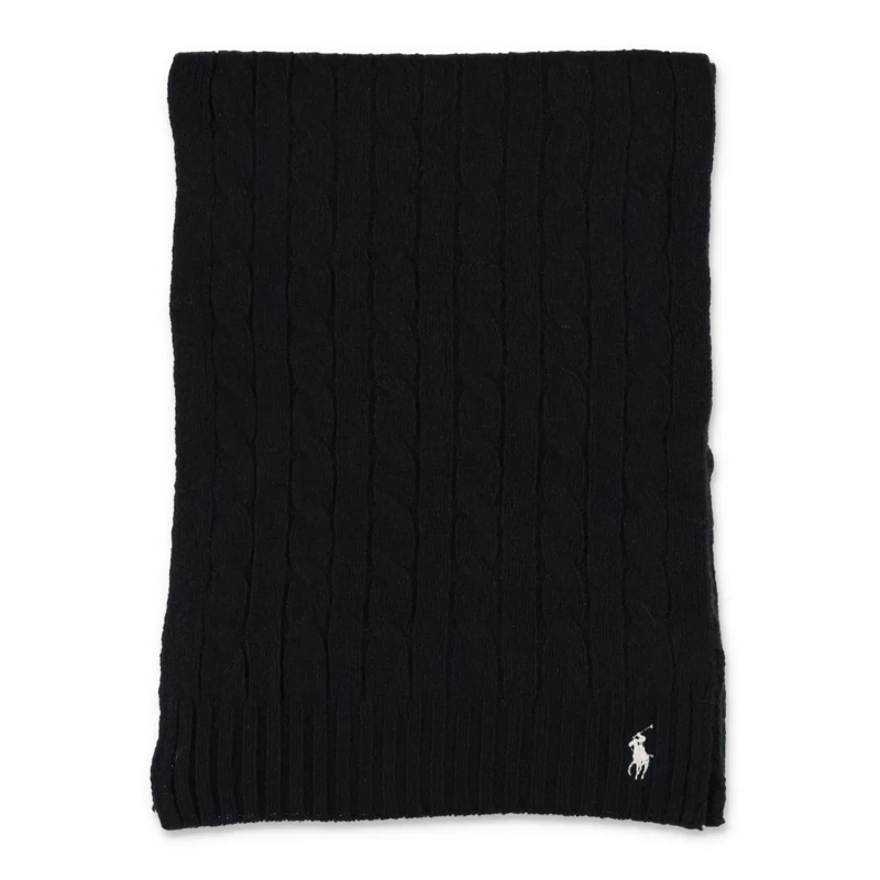 Polo Ralph Lauren Lichtgewicht Sjaal Polo  Cable Wool-Cashmere Scarf Black