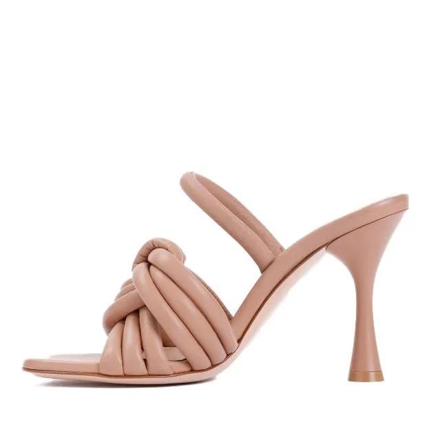 Thumbnail - Gianvito Rossi Sandalen - Praline Brown Nappa Leather Sandal - Gr. 40 (EU) - in Braun - für Damen