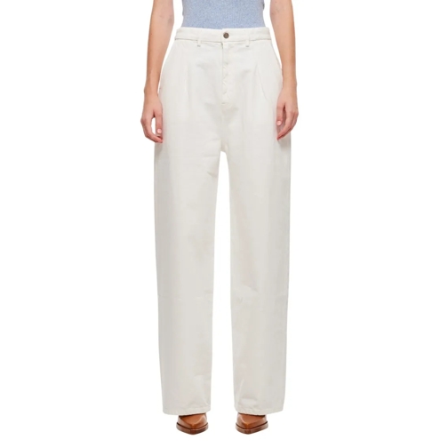 Loulou Studio Jeans Wide Leg Denim Pants White