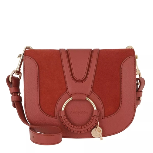 See By Chloé Hana Crossbody Suede Smooth Faded Red Crossbody Bag