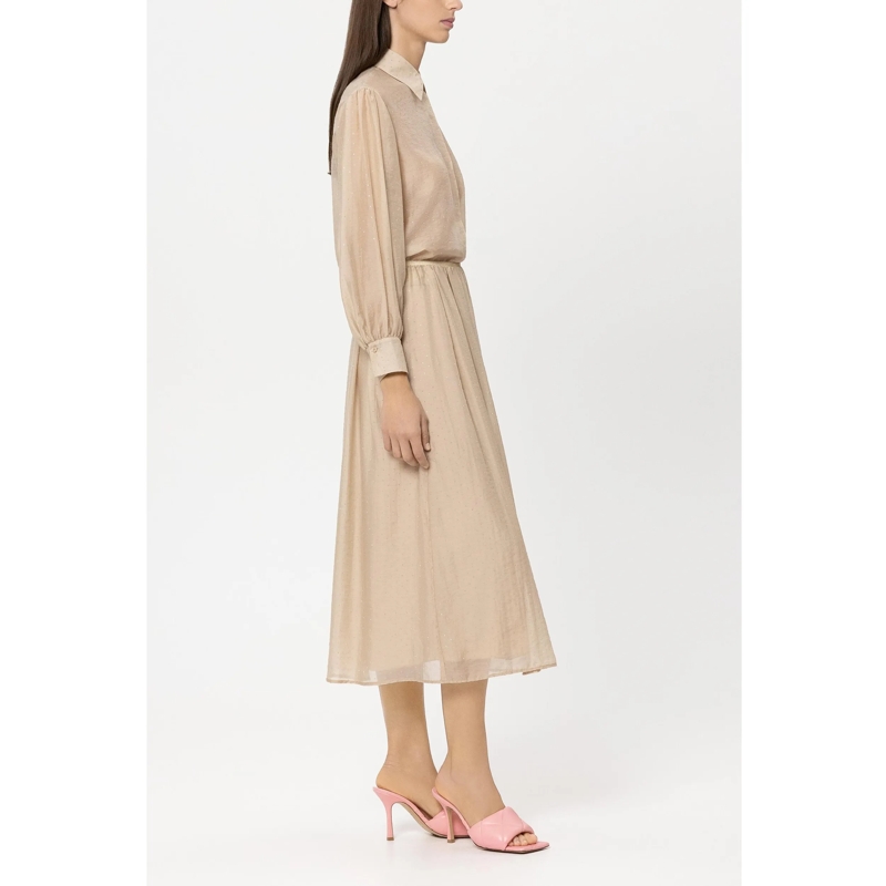 Luisa Cerano Top Hemdbluse mit Glitzersteinen soft camel(Image 3)