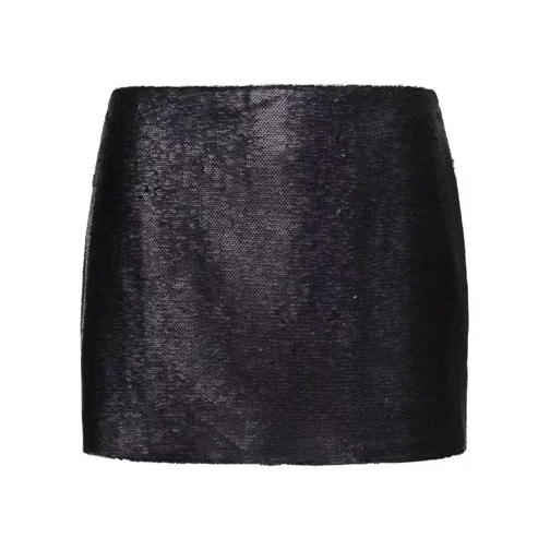Gauge81 Kailua' Mini Black Skirt With All-Over Micro Paill Black 