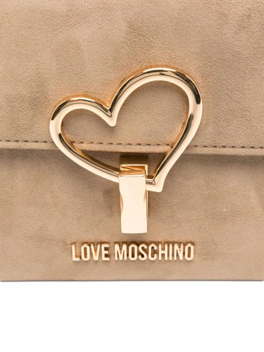 Thumbnail - Love Moschino Hobo Bags - Rectangular Shoulder Bag With Gold Clasp - Gr. unisize - in Braun - für Damen