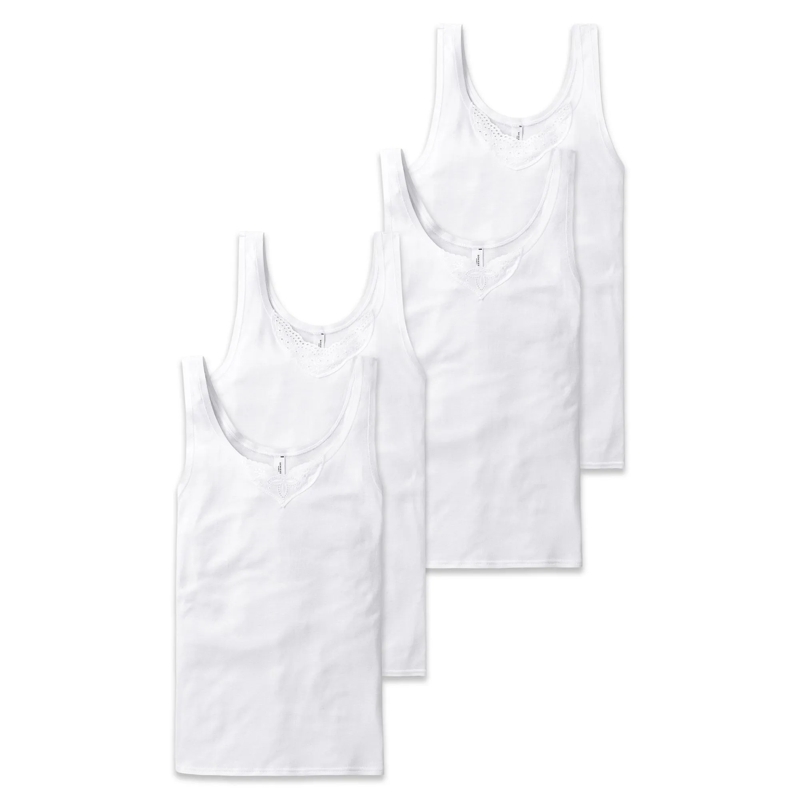 SCHIESSER  Cotton Essentials 4P 4er Pack weiss