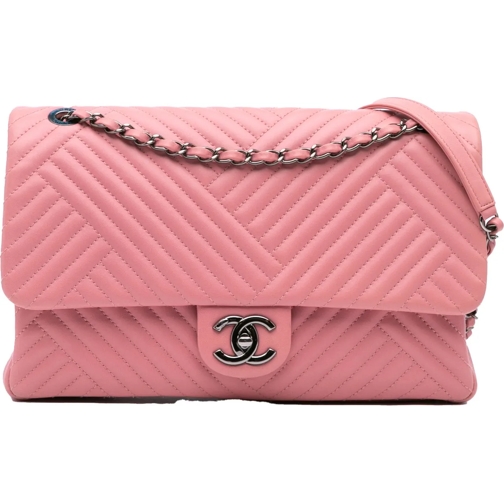 Chanel Schultertasche 2015-2016 Medium Lambskin CC Crossing Flap rose