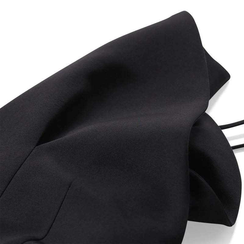 Magda Butrym Maxikleid Minikleid aus Baumwoll-Seide-Mix schwarz(Image 3)
