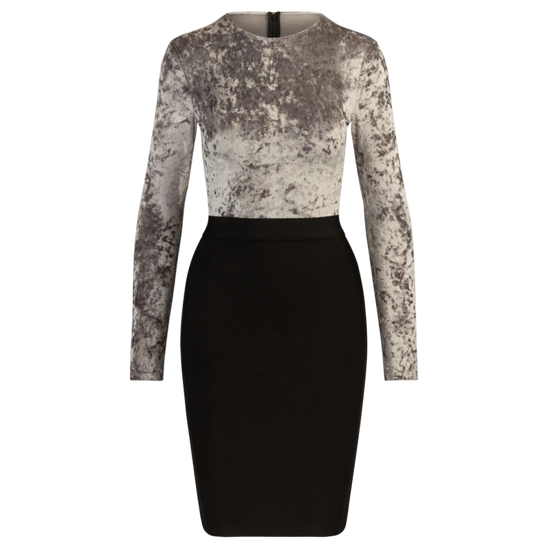 Kraimod Midikleid Bandagekleid silber