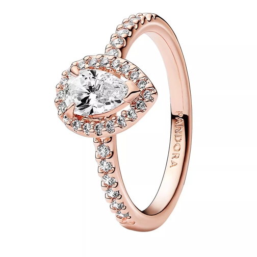 Pandora 14k Rose gold-plated ring withcubic zirconia Clear Ring