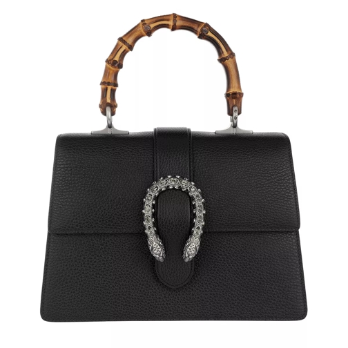 Gucci Dionysus Medium Top Handle Bag Leather Black Crossbody Bag