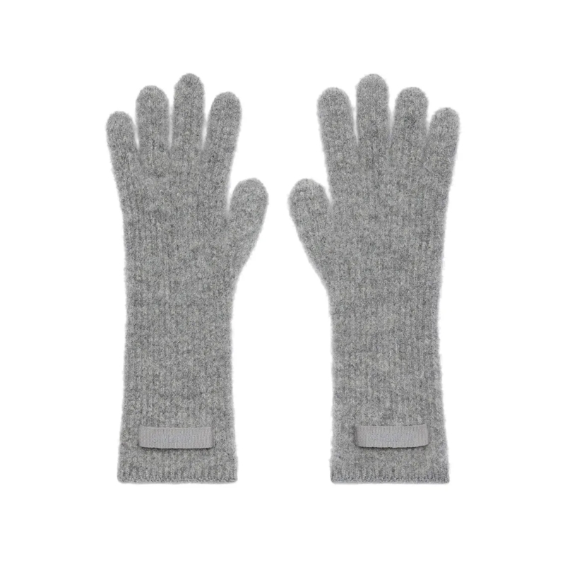 Jacquemus Handschoenen Grosgrain Wool Gloves Grey
