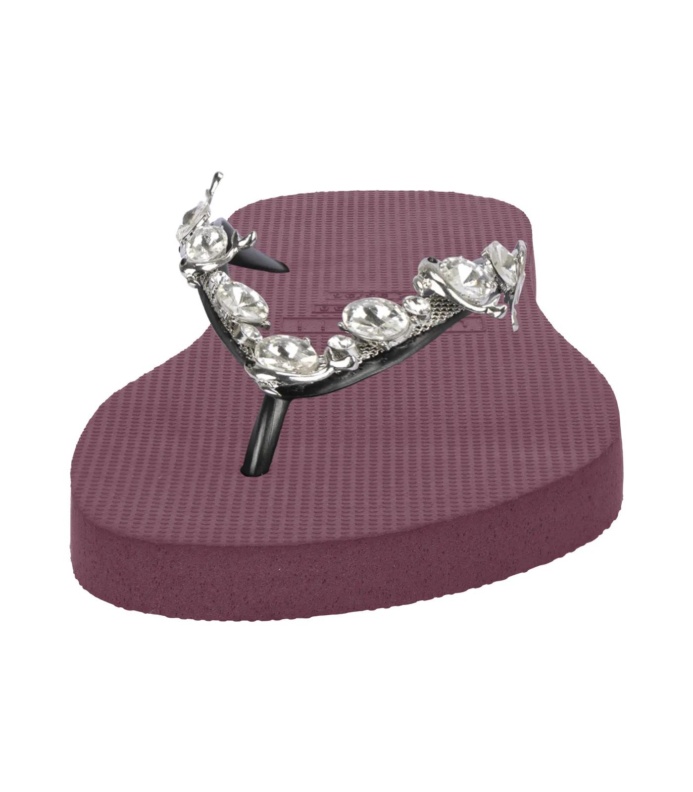 Thumbnail - UZURII Slipper & Pantoletten - platte hausschuhe Chrystal Dolphin - Gr. 39,5 (EU) - in Rot - für Damen
