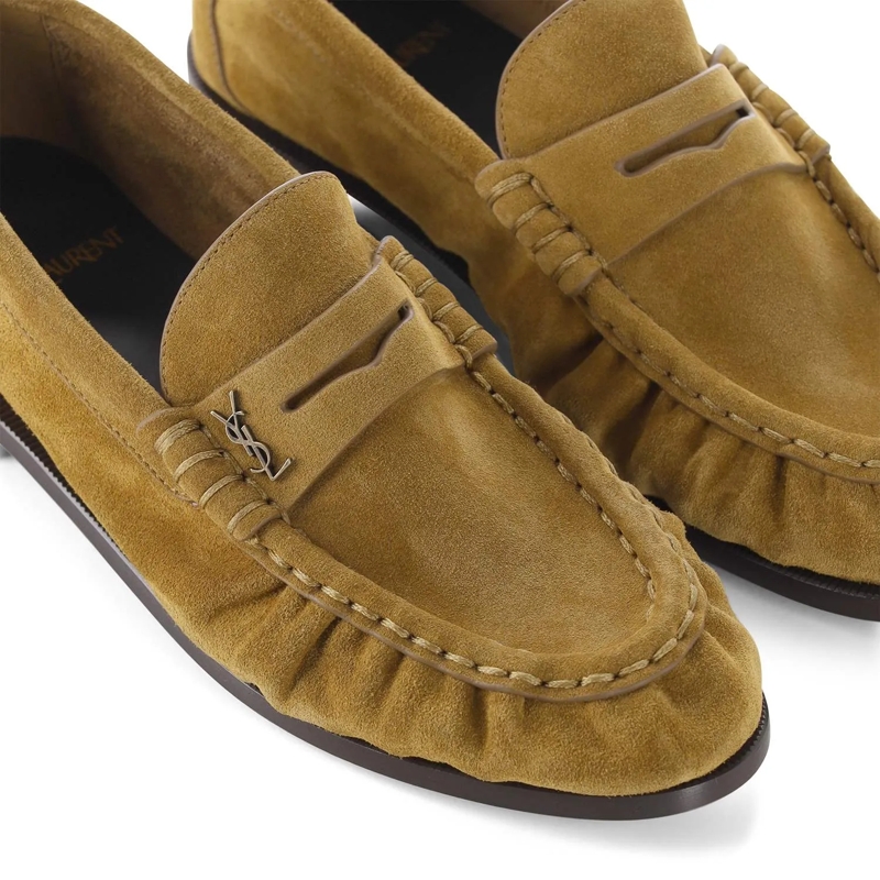 Saint Laurent Schnürschuhe Penny-Loafer aus Leder braun(Image 4)