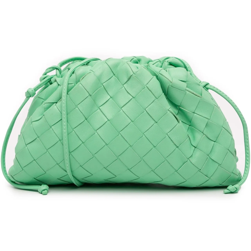Bottega Veneta Schultertasche Nappa Intrecciato The Mini Pouch Crossbody grün