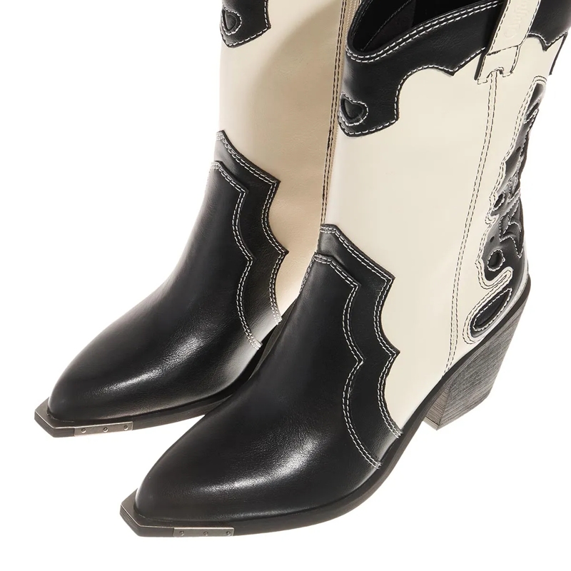 Buffalo Stiefel West Boot Mid White/Black (Image 4)