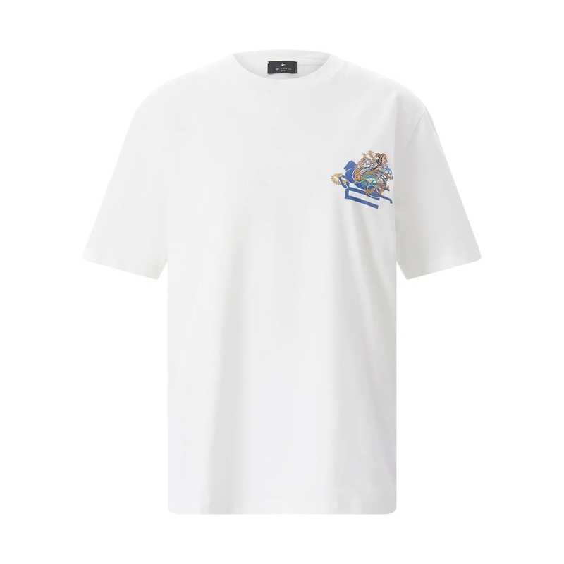 Etro T-Shirt T-Shirt aus Baumwolle weiß