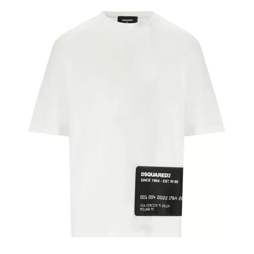 Dsquared2 Loose Fit White Printed T-Shirt White 