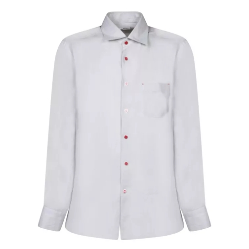 Kiton Long Sleeves Linen Shirt White 