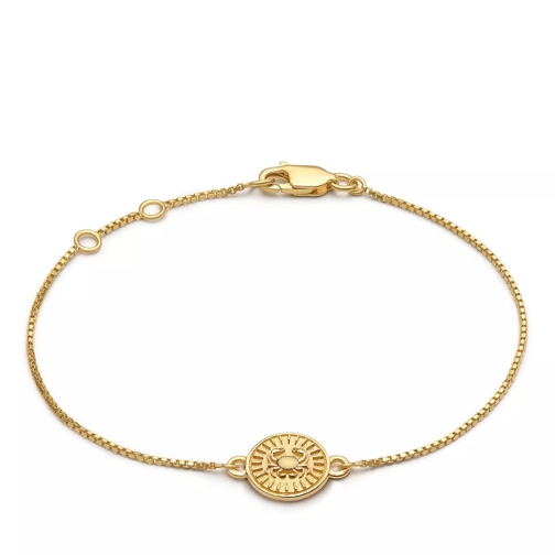 Rachel Jackson London 22K Plated Zodiac Mini Art Coin Cancer Bracelet gold Braccialetti