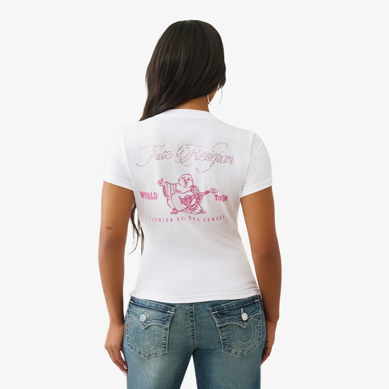 True Religion T-Shirt T-Shirt BUDDHA CRYSTAL weiss(Image 5)