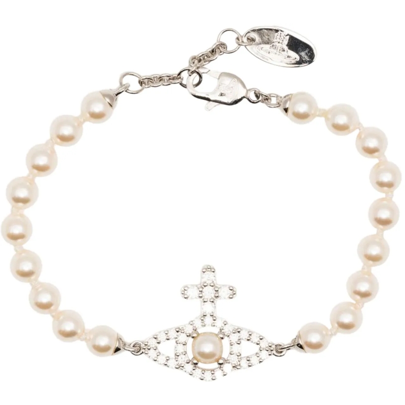 Vivienne Westwood Armband Bijoux Platinumwhitecreamrose weiß