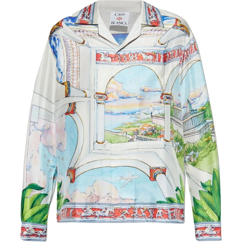 Casablanca Legeres Oberteil shirt print mehrfarbig