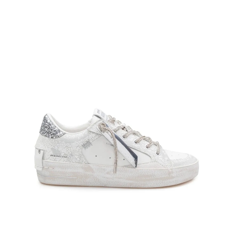 CRIME LONDON Sneaker basse Crime Deluxe Heel Sneakers In Leather White