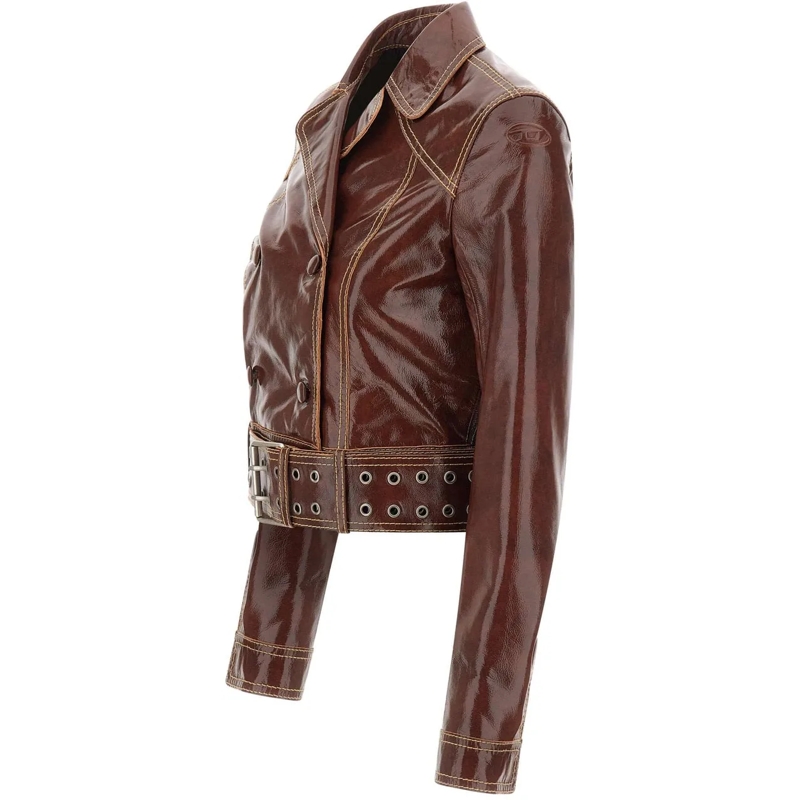 Diesel Veste en cuir Jackets Brown braun(Image 2)
