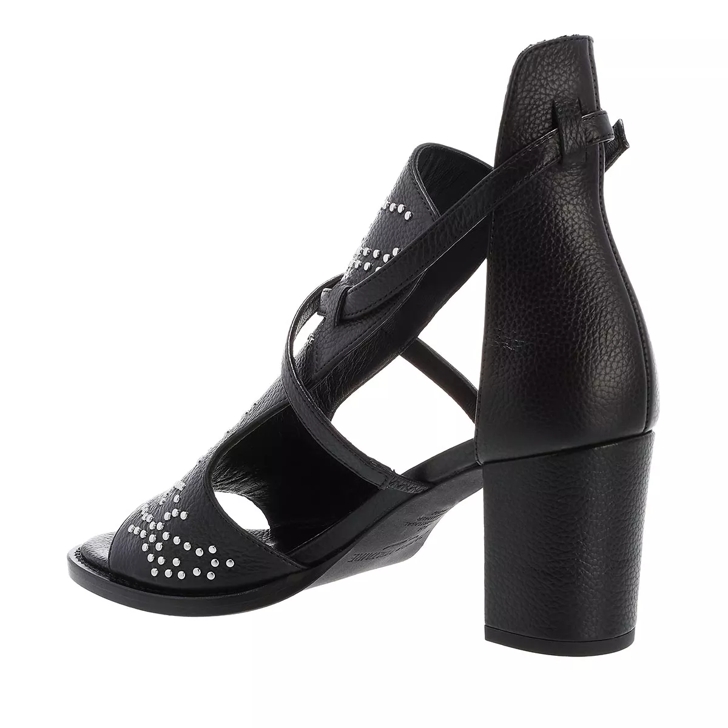 Zadig Voltaire May Smooth Calfskin Tiger St Noir Sandale