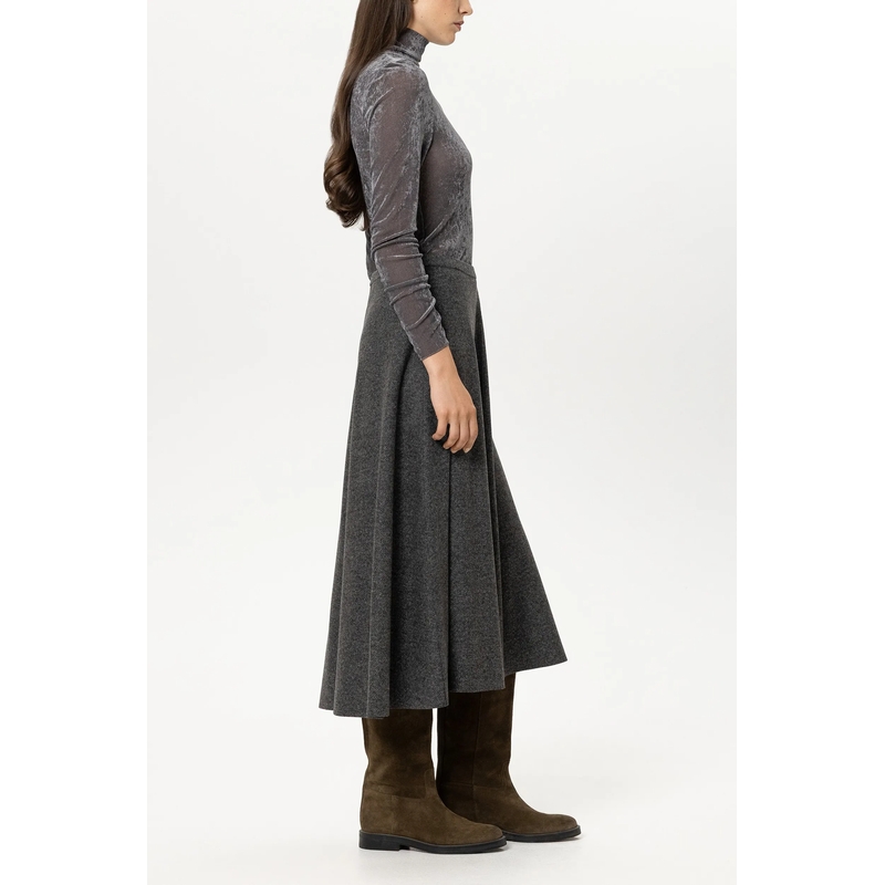 Luisa Cerano Trui met col Samt-Turtleneck-Shirt heather grey(Image 3)