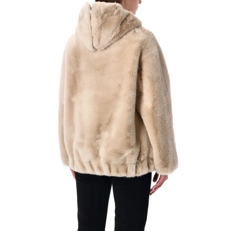 Urbancode  Faux Fur Hooded Jacket Neutrals