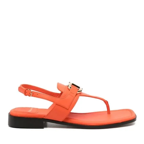 Salvatore Ferragamo Orange Gancini Sandals Orange Sandalo