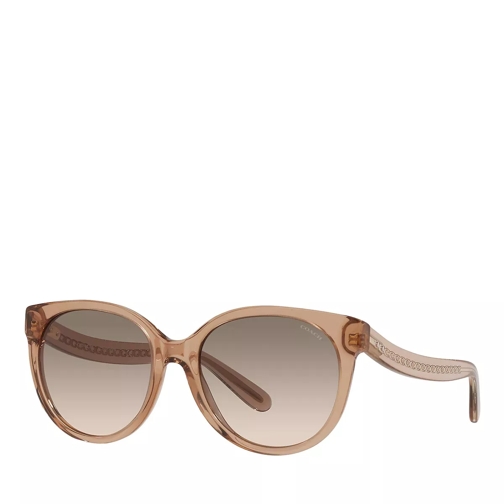 Coach 0HC8321 Sunglasses Transparent Brown Lunettes de soleil