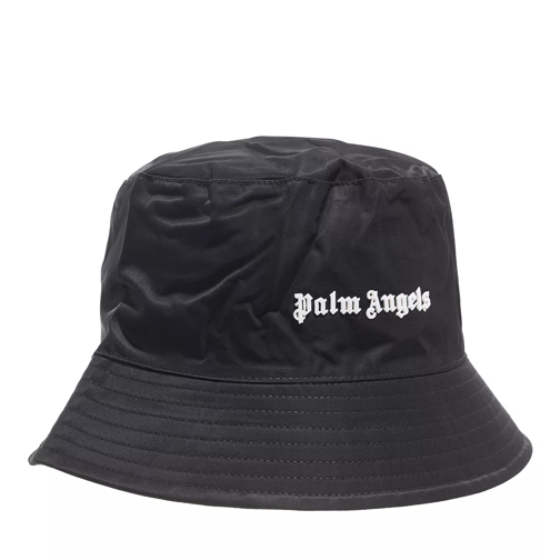 Palm Angels Classic Logo Bucket Hat    Black White Fiskehatt
