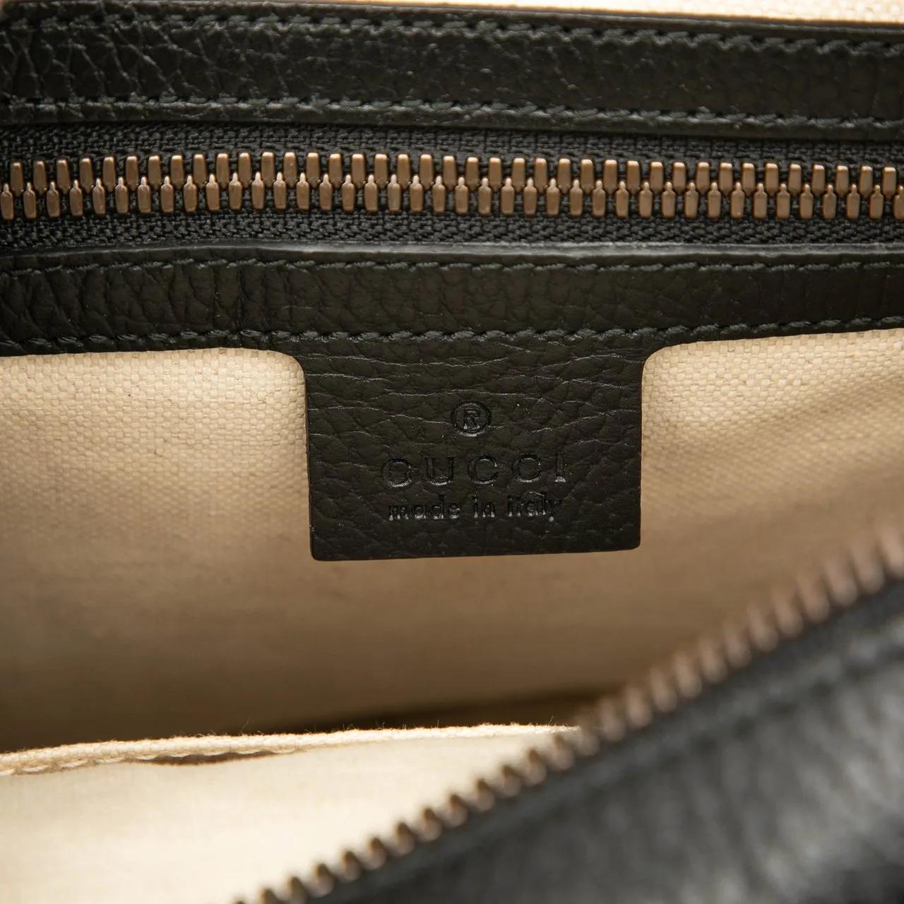 Thumbnail - Gucci Hobo Bags - Grained Calfskin Logo Crossbody - Gr. unisize - in Schwarz - für Damen