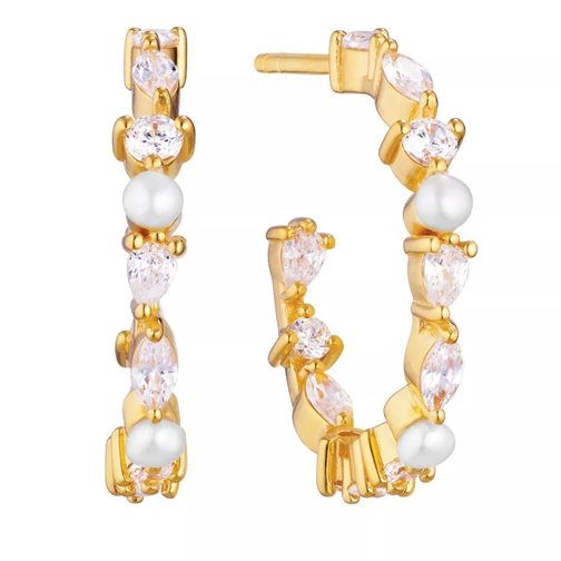 Sif Jakobs Jewellery Adria Creolo Medio Earrings 18K gold plated Band