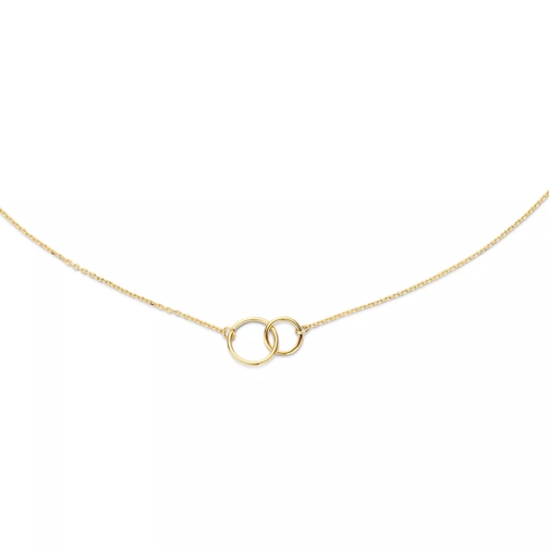 Jackie Gold Jackie Double Circle Necklace Gold Short Necklace