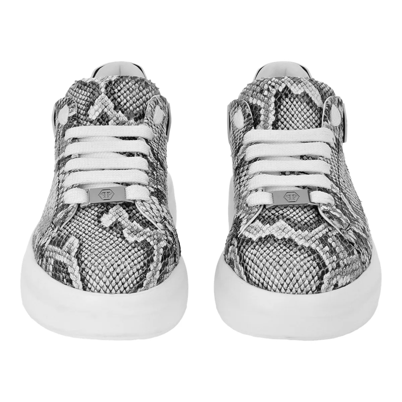 Philipp Plein Low-Top-Sneaker Lo-Top Turnschuhe Python weiss(Image 2)