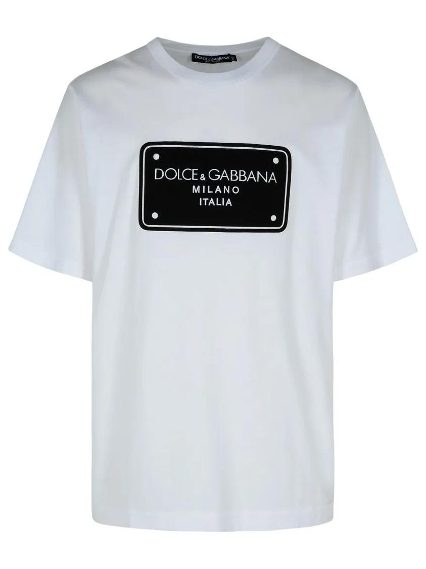 Dolce&Gabbana - White Cotton T-Shirt - Größe 48 - weiß